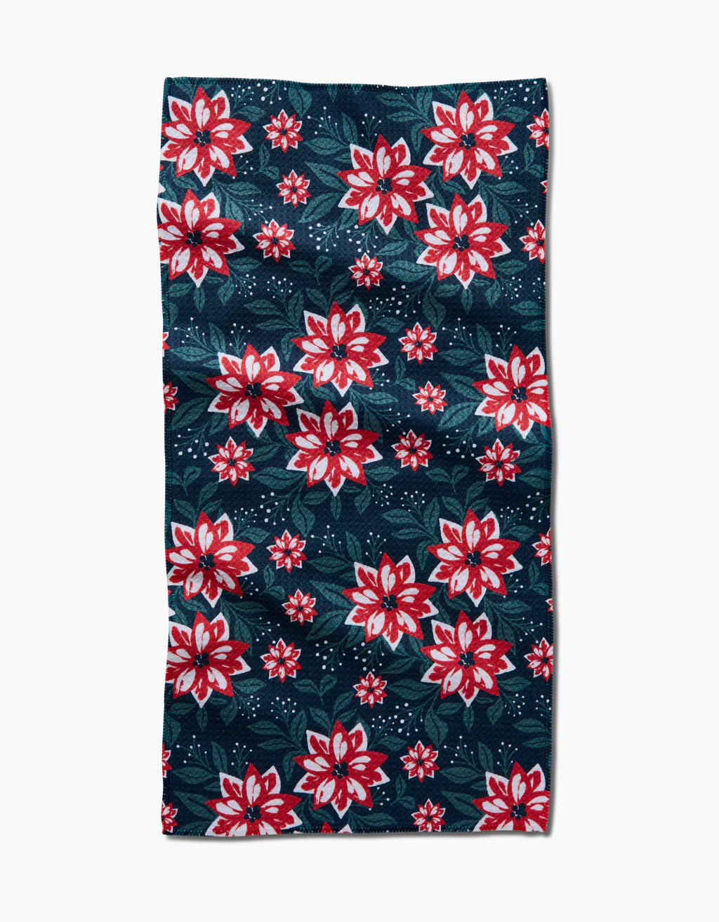 Poinsettia Garden Geometry Towel