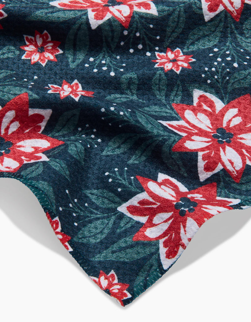 Poinsettia Garden Geometry Towel