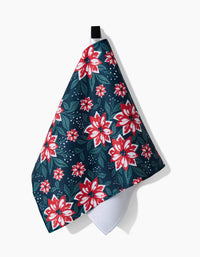 Poinsettia Garden Geometry Towel