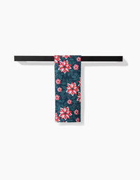 Poinsettia Garden Geometry Towel