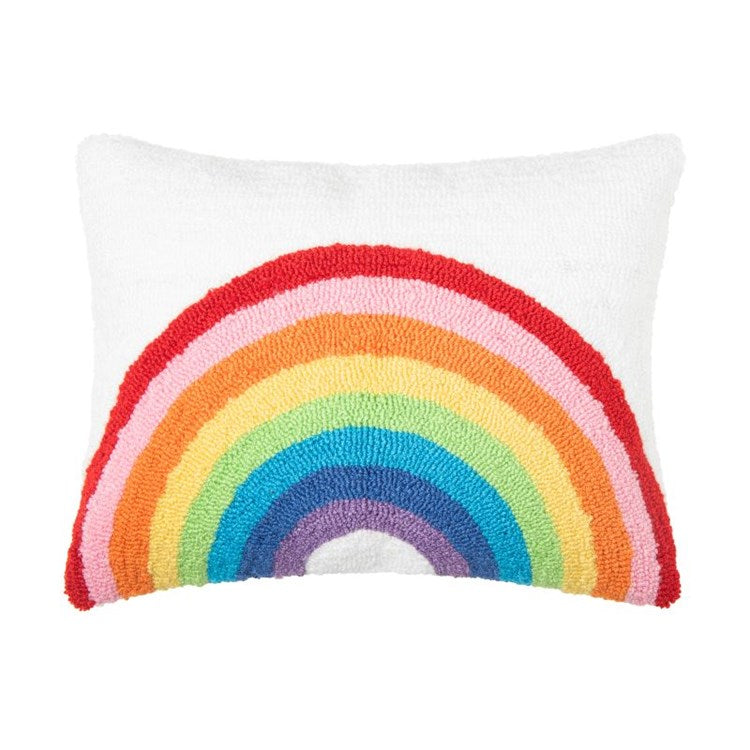 Rainbow Pride Hooked Pillow