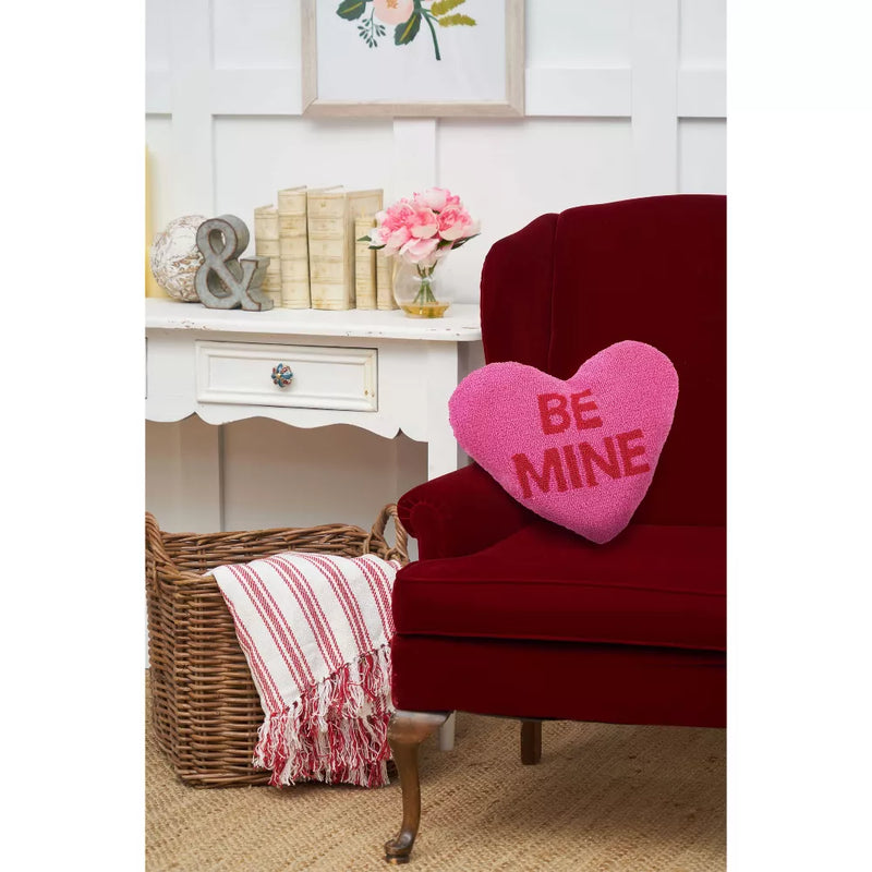 Be Mine Shaped Hooked Pillow