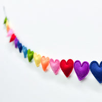 Rainbow Hearts Garland