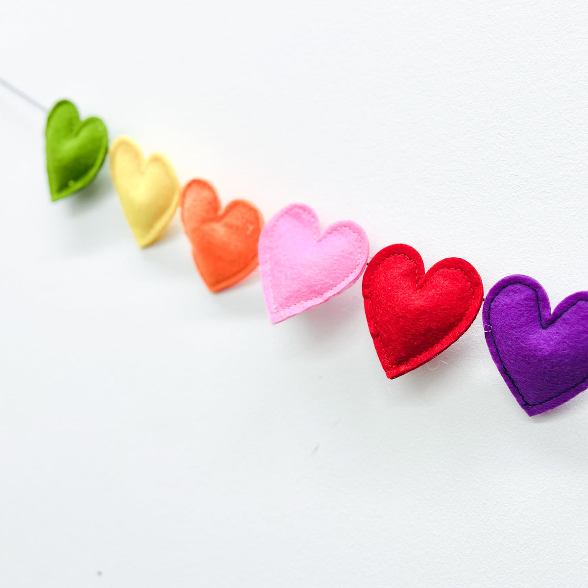 Rainbow Hearts Garland