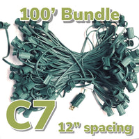 12" Spacing 100' Long C7 Cord