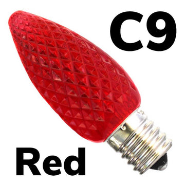 LED Red Faceted