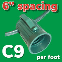 6" Spacing 50' Long C9 Cord