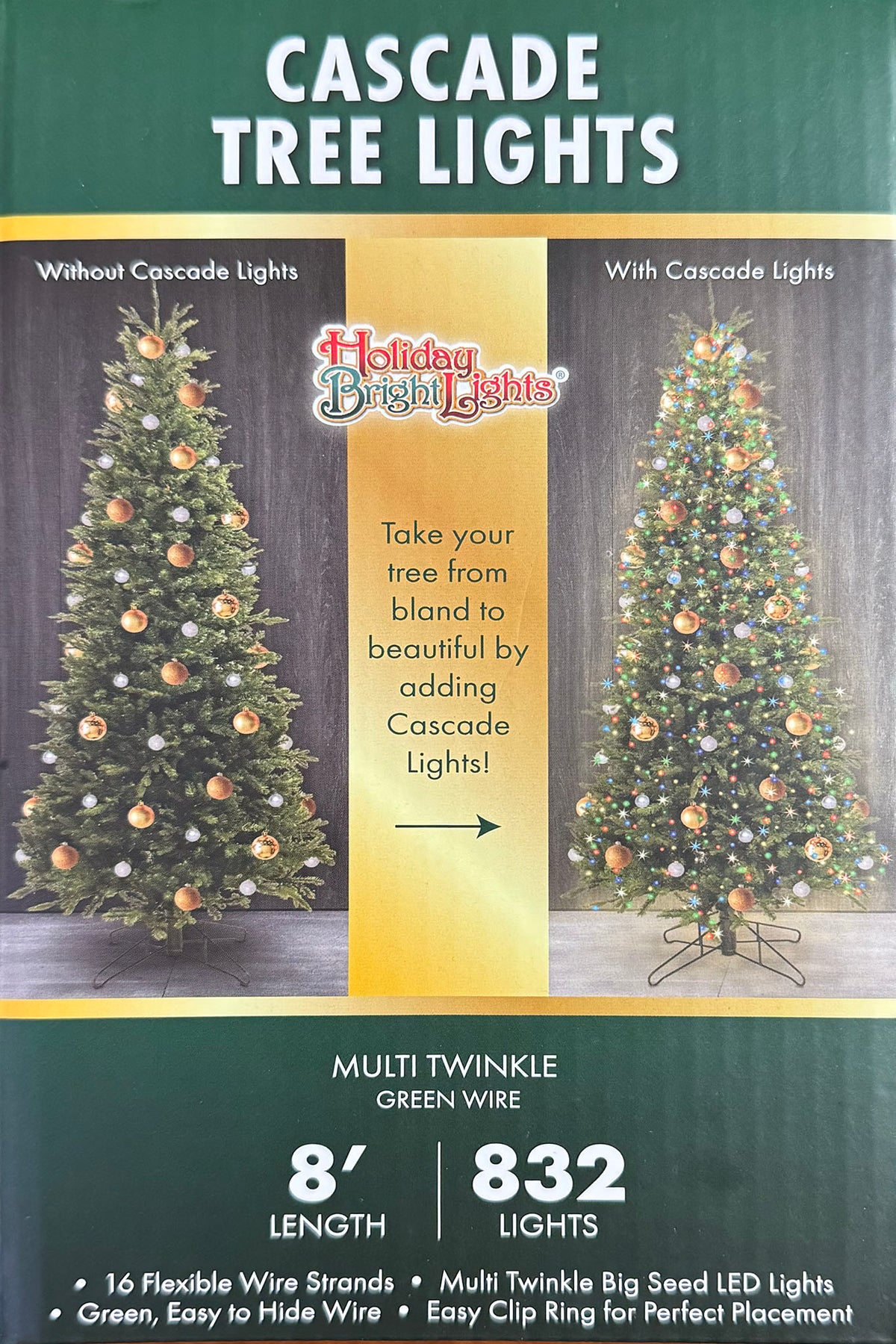 8' Cascade Tree Lights Multicolor LED