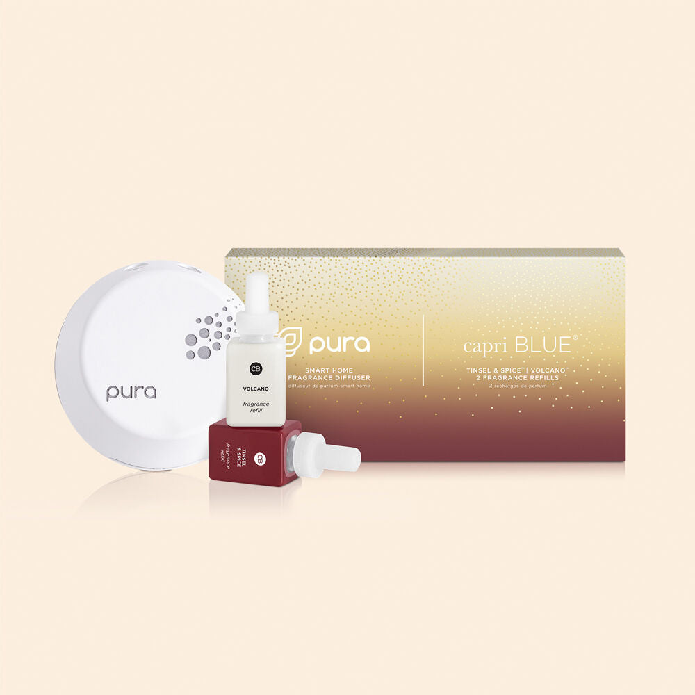 Pura Smart Home Diffuser Kit, Tinsel & Spice & Volcano