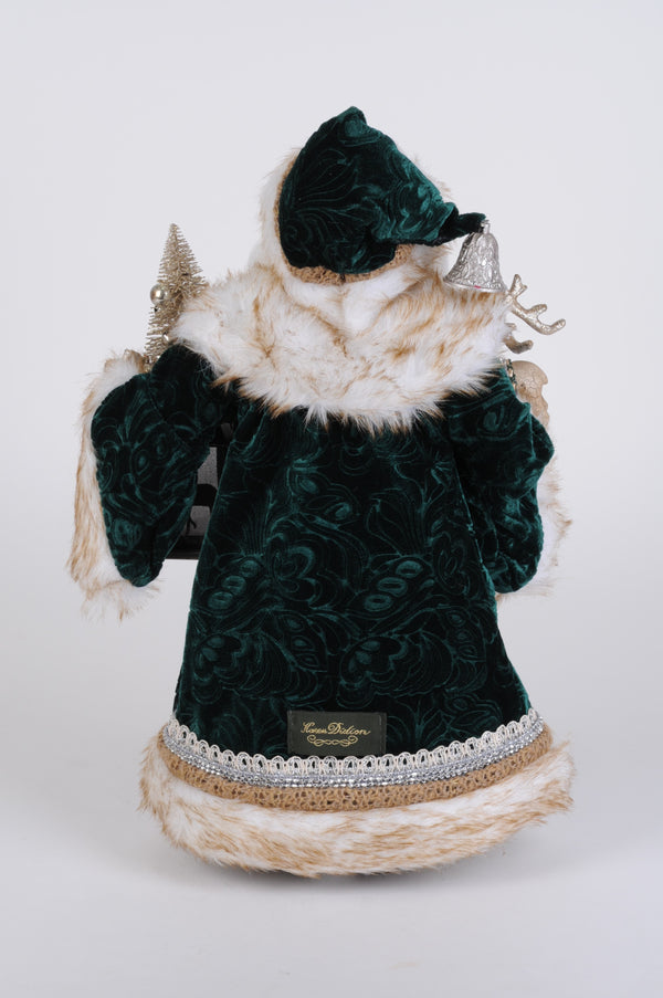 Lighted Woodland Emerald Santa - Karen Didion