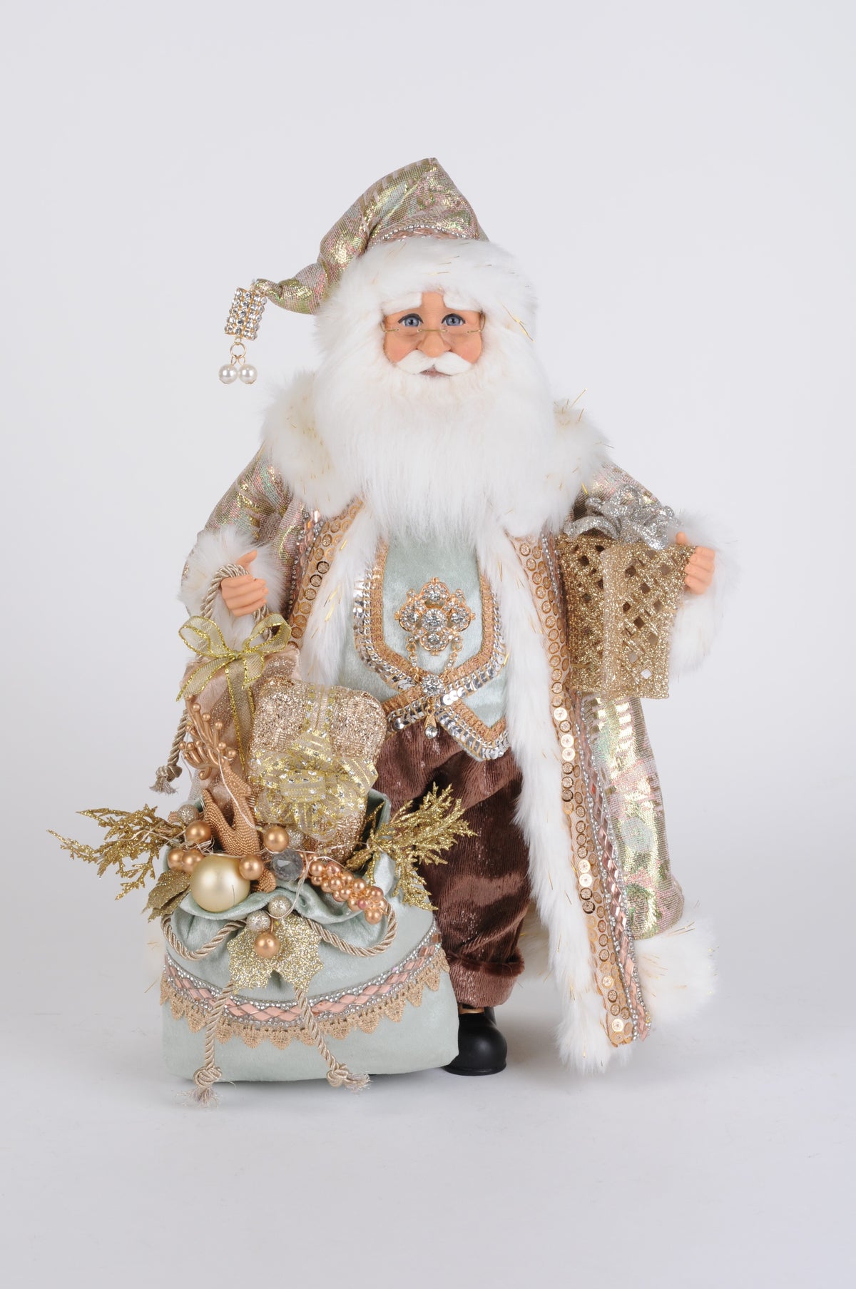 Lighted Sage Elegance Santa - Karen Didion