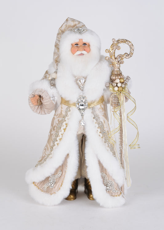 Lighted Gold Royale Santa - Karen Didion