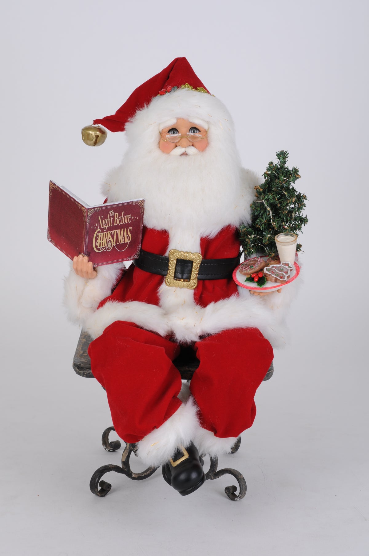 Lighted Story Time Sitting Santa - Karen Didion