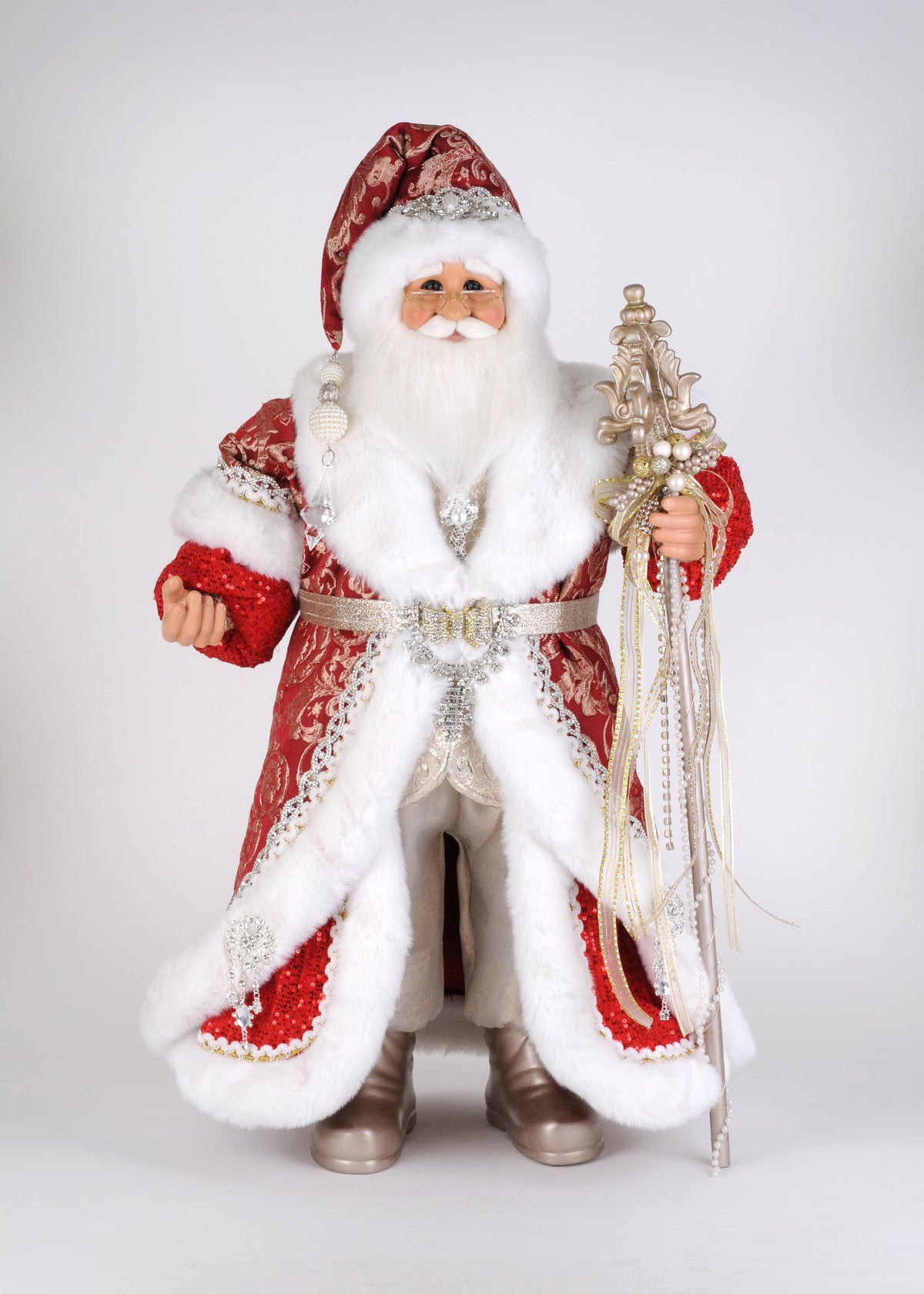 Lighted Red Couture Santa - Karen Didion