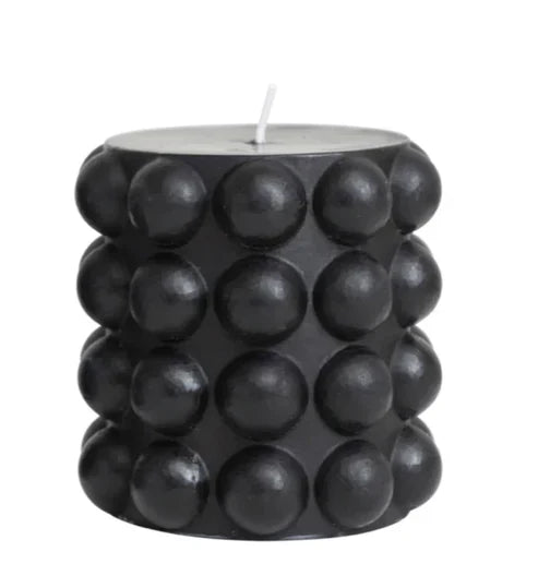 Short Hobnail Pillar Candle - Thumbnail 2