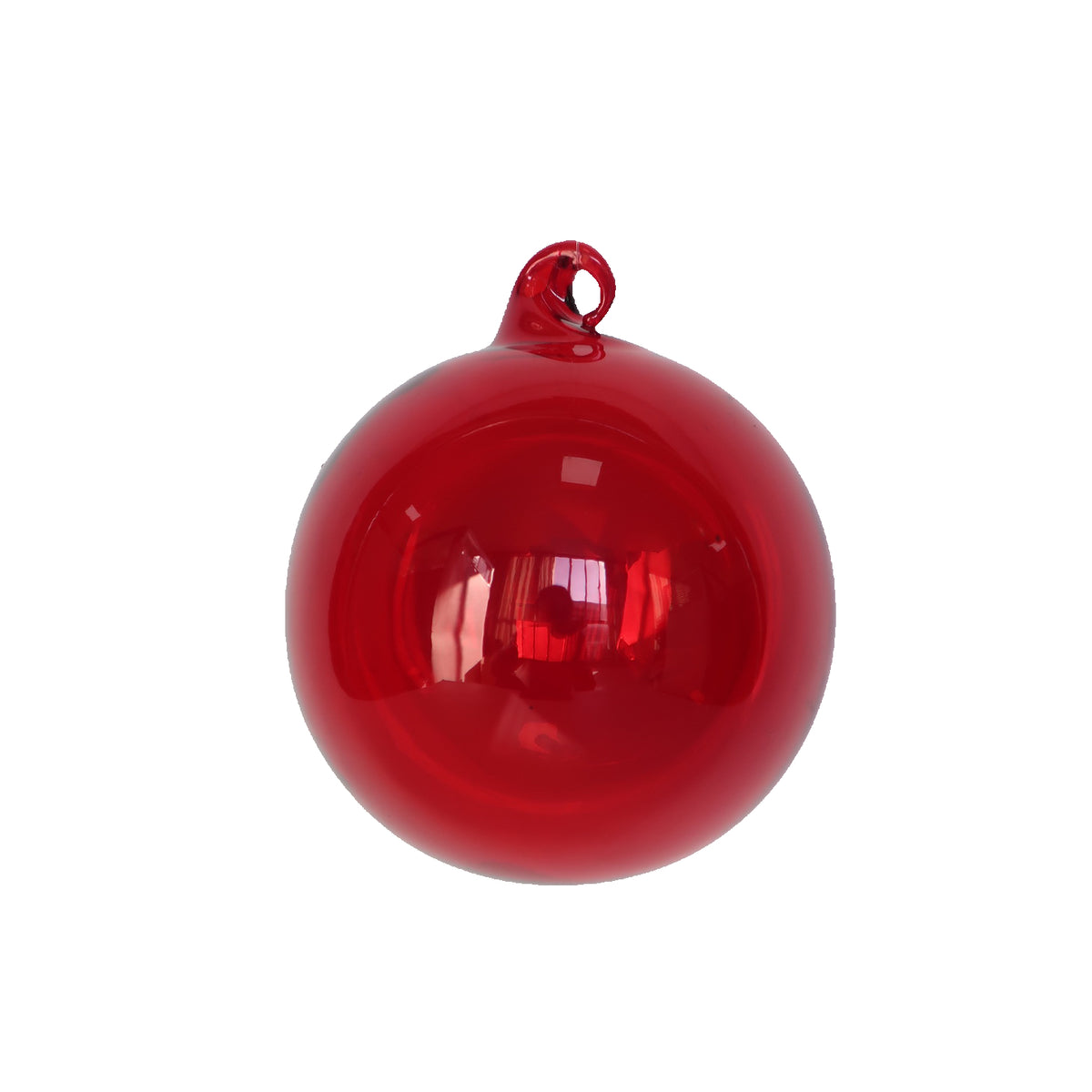 Red Crystalline Glass Ball