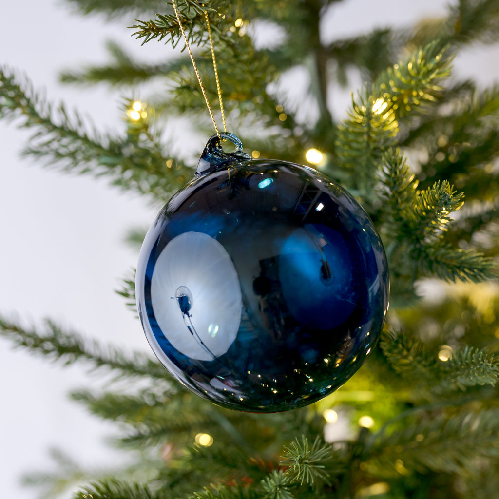 4" Royal Blue Illume Bubblegum Glass Ornament