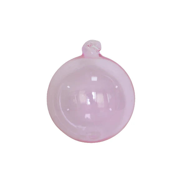 12cm Pink Crystalline Glass Ornament