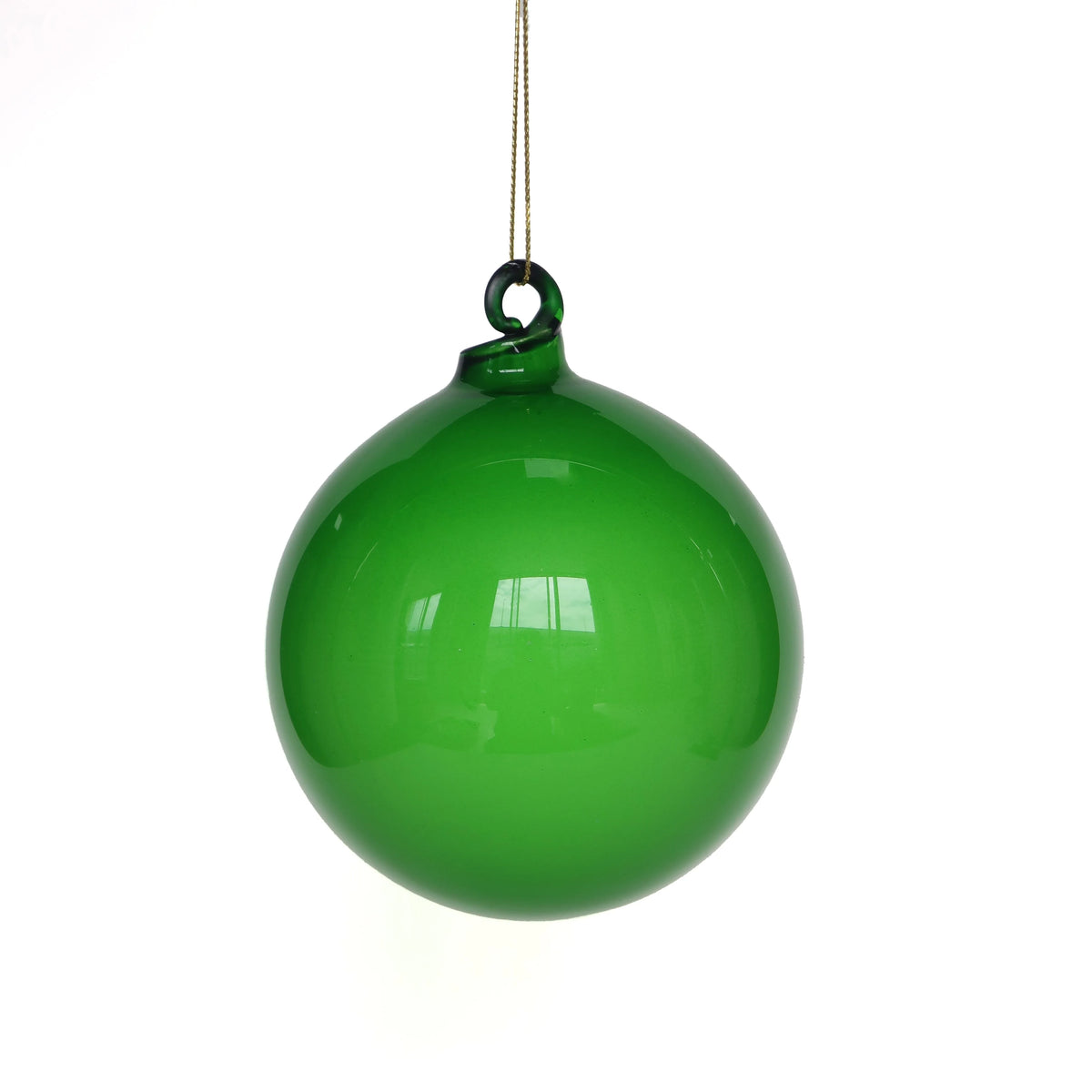 5" Green Bubblegum Glass Ornament (CLR)