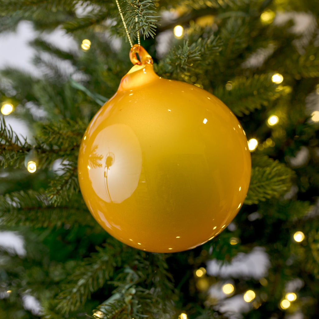 5" Yellow Illume Bubblegum Glass Ornament