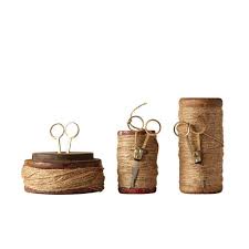 Jute Strings with Scissors On Spool, Assorted