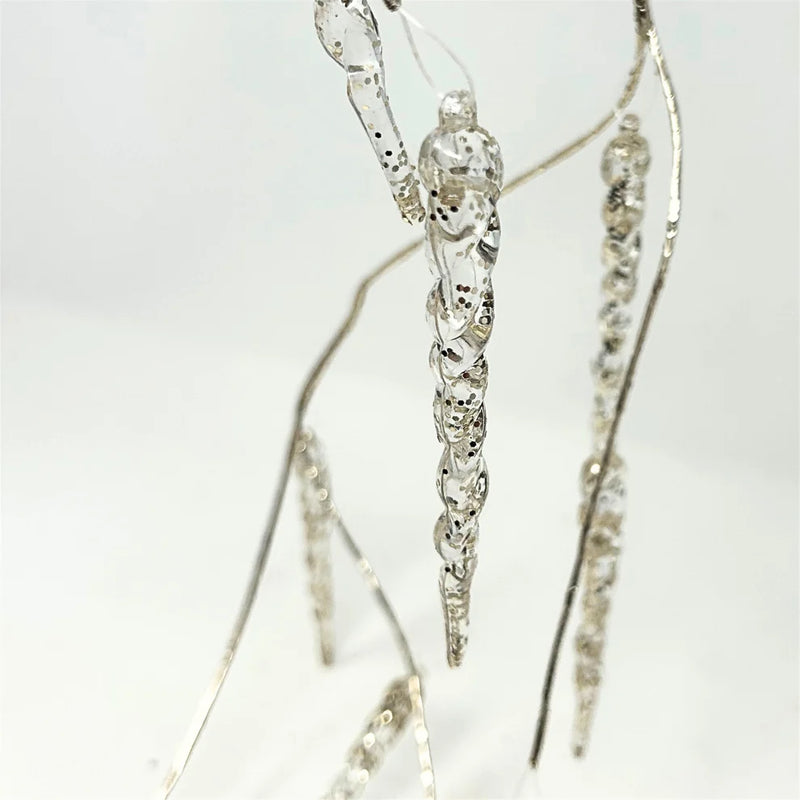 40" Glitter Champagne Icicle Garland