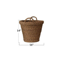 Large Brown Sea Grass Stackable Basket