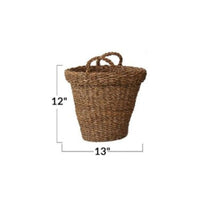 Small Brown Sea Grass Stackable Basket