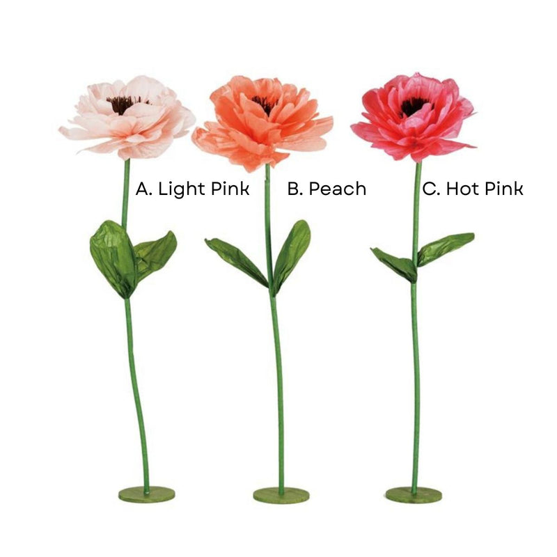 53" Flower Paper with Stand Assorted