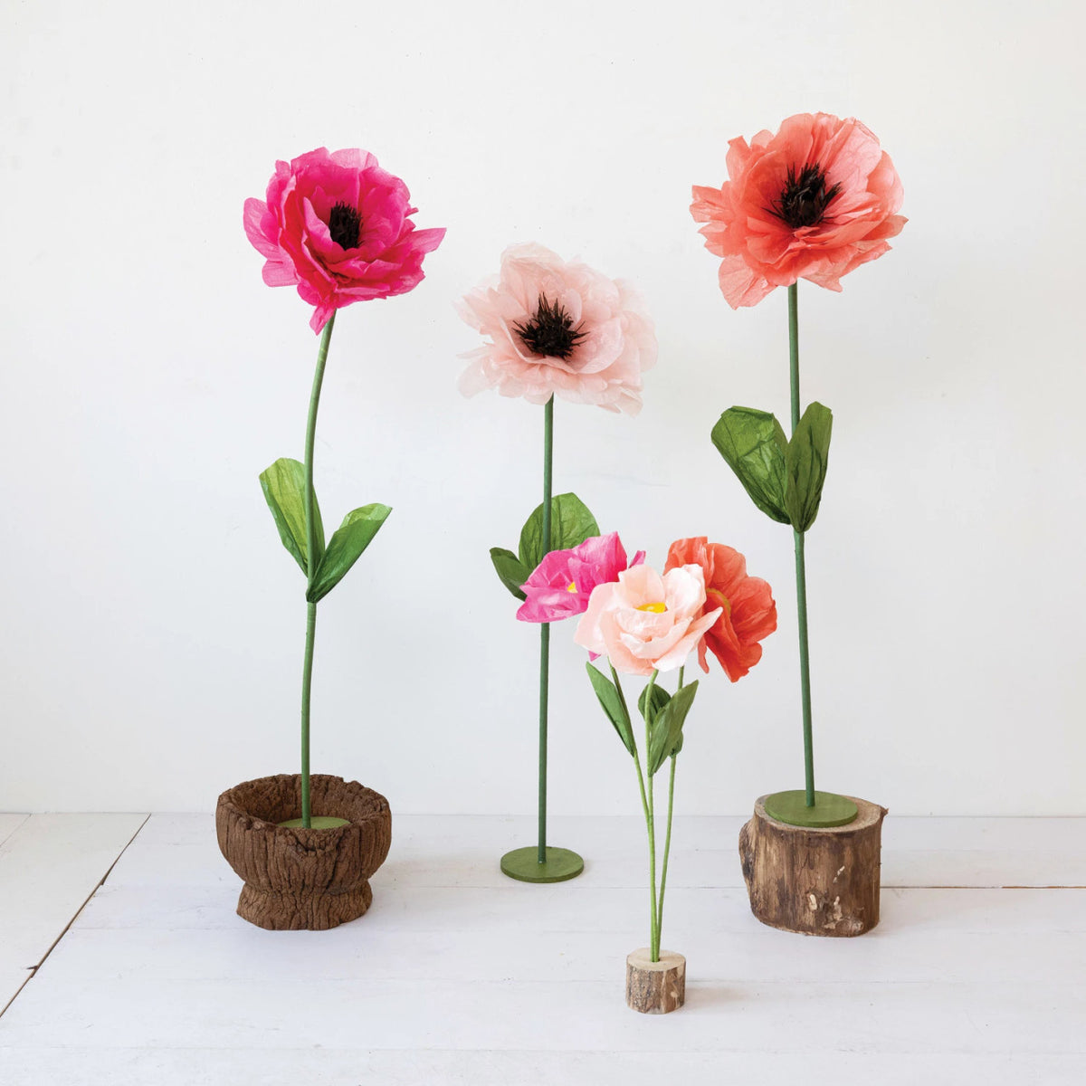 53" Flower Paper with Stand Assorted
