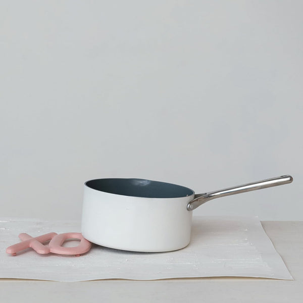 "XO" Matte Pink Cast Iron Trivet