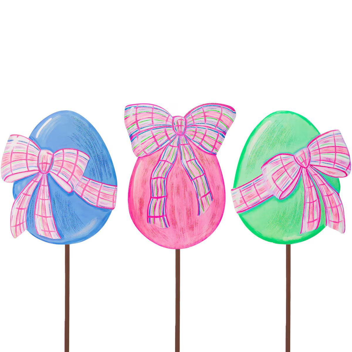 Eggs with Plaid Bows, Assorted