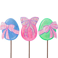 Eggs with Plaid Bows, Assorted