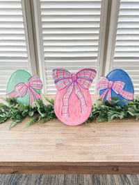 Eggs with Plaid Bows, Assorted