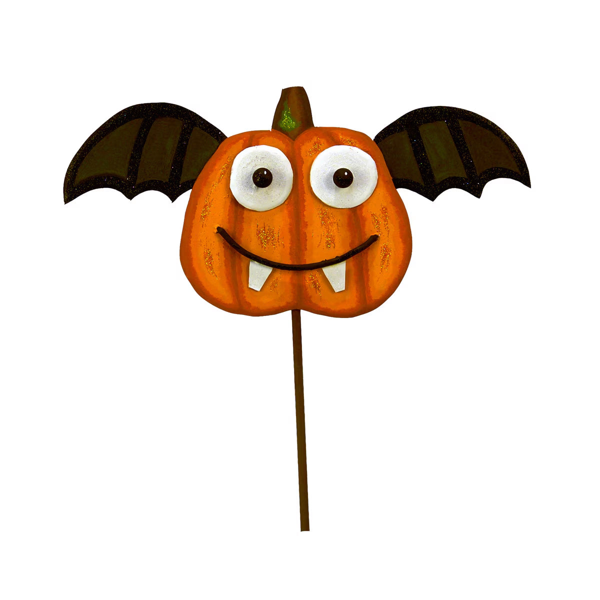 Pumpkin Bat Halloween Stake Decor