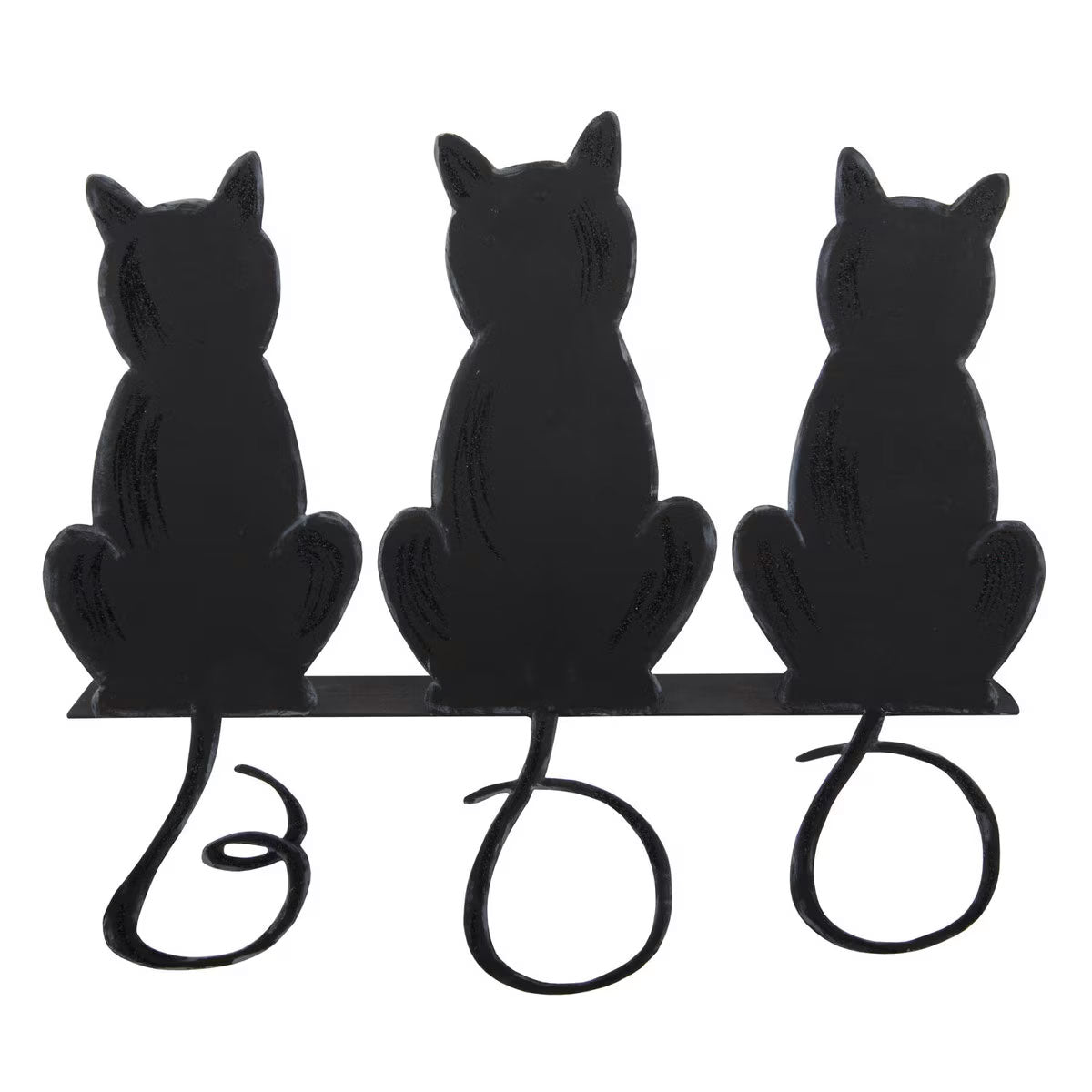 Boo Black Cat Tails Mantlepiece