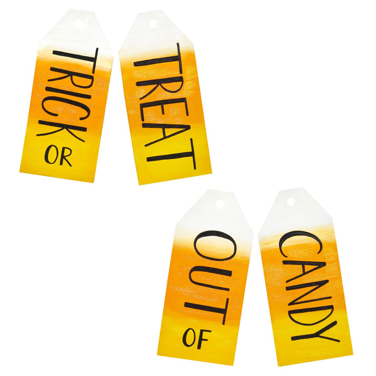 Halloween Metal Tags St/2 (Trick/Candy)