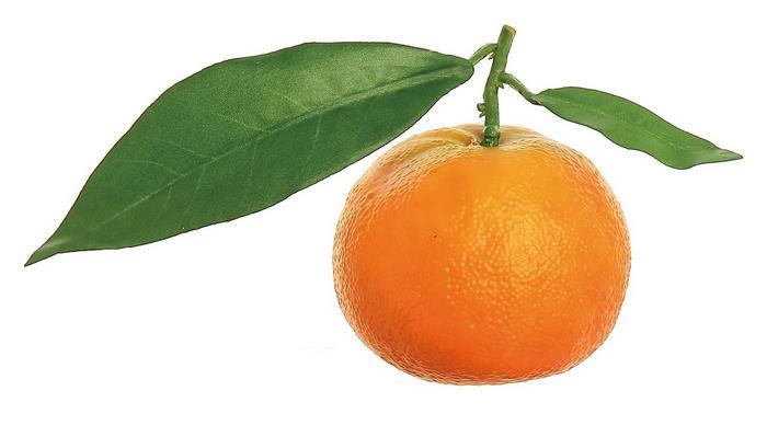 3" Orange With Leaves