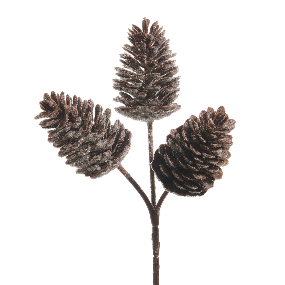 12" Iced Pinecone Pick
