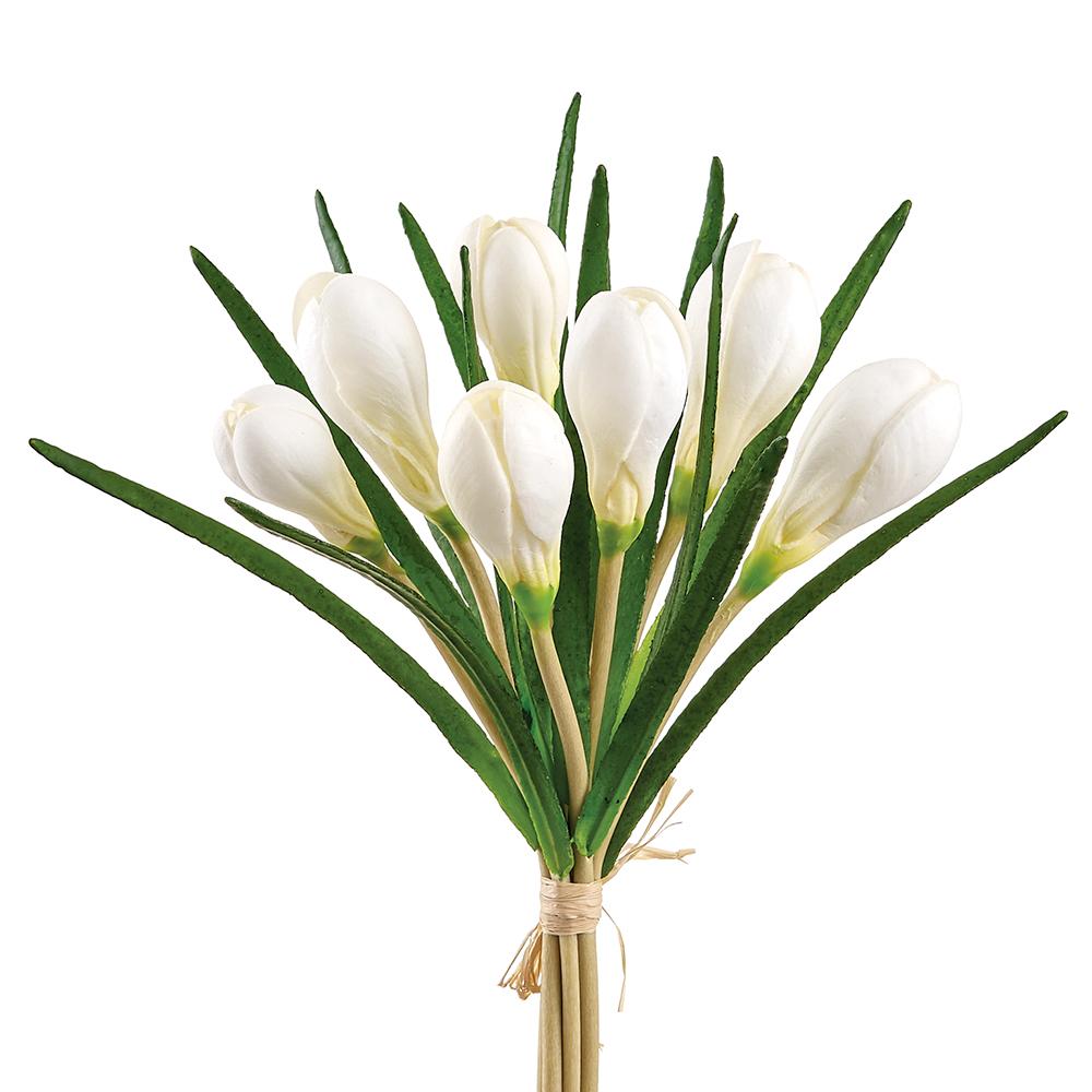 11" White Crocus Bouquet