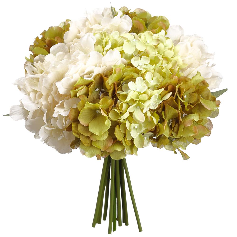 9.5" Olive Green Hydrangea Bouquet