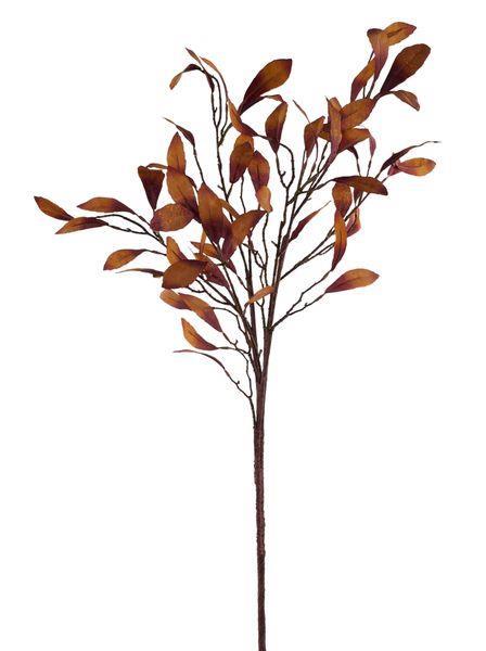 44" Orange/Yellow Bayberry Leaf Spray