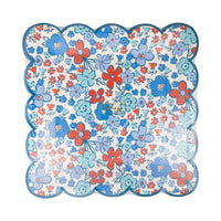 9" Floral Americana Scalloped Paper Plate