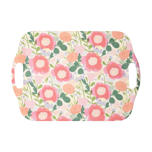 Floral Reusable Bamboo Tray