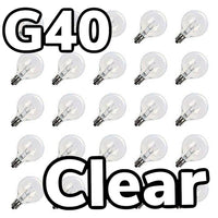 G40 Transparent Bulbs Box of 25