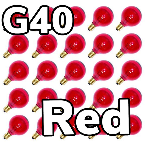 G40 (C7) Transparent Bulbs Box of 25