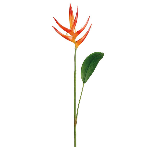 32" Mini Orange Heliconia Spray