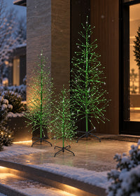 Green Twinkle Twig Tree with Green LED Lights