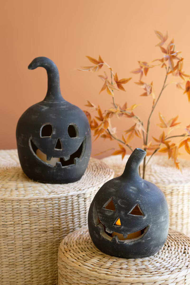 Jack O Lantern Clay Black Large