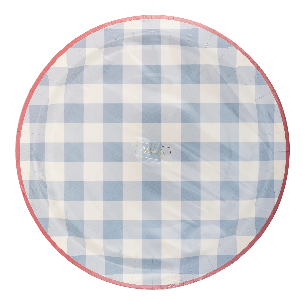 Hamptons Chambray Gingham Paper Plate